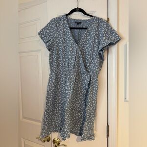 J. Crew Factory/Mercantile Dress, Blue with White Flowers, Medium